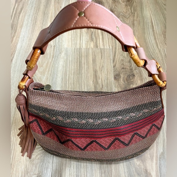 ERIC JAVITS NEW YORK Woven Boho Tassel Hobo Bag LNC FIRM - Picture 6 of 6